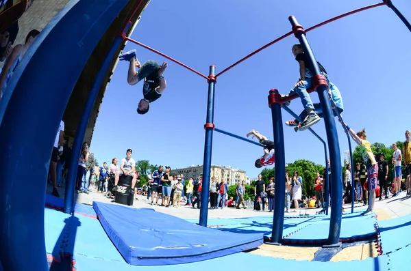 Kharkiv Ukraine May 2018 Street Workout Show Annual Festival Street — Stock Photo, Image