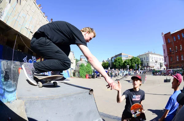 Kharkiv Ukrayna Mayıs 2018 Açık Havada Skate Park Sokak Kültür — Stok fotoğraf