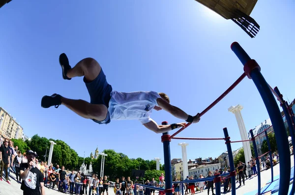 Kharkiv Oekraïne Mei 2018 Street Workout Toon Tijdens Het Jaarlijkse — Stockfoto