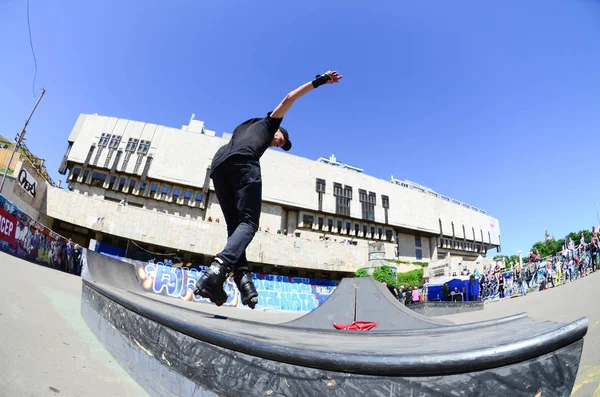 Kharkiv Oekraïne Mei 2018 Rolschaatsen Tijdens Het Jaarlijkse Festival Van — Stockfoto