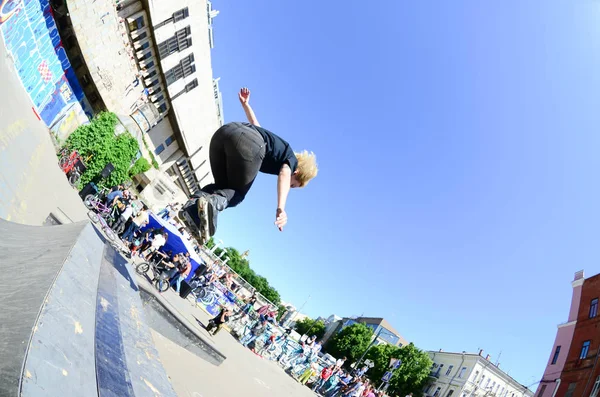 Kharkiv Ukraine Mai 2018 Patinage Roulettes Lors Festival Annuel Des — Photo