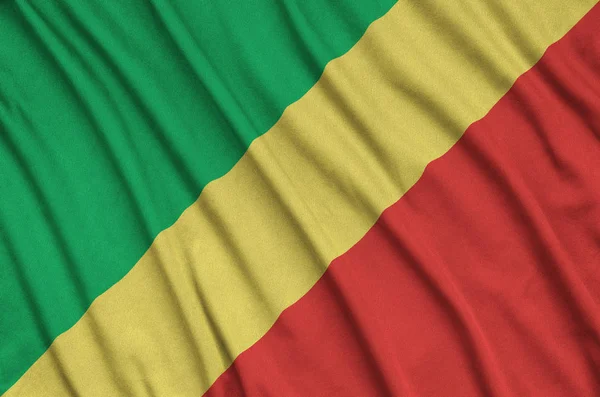 Congo Flag Depicted Sports Cloth Fabric Many Folds Sport Team — Stock Photo, Image