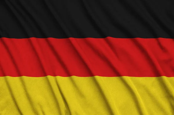 Germany Flag Depicted Sports Cloth Fabric Many Folds Sport Team — Stock Photo, Image