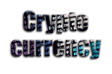 Kripto para birimi. Yazıt cryptocurrency araştırma yazılım ekran gösteriyor fotoğrafçılığın bir dokusu vardır.