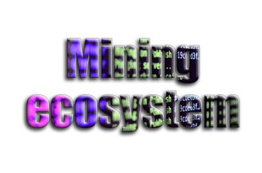 Ekosistem madencilik. Yazıt cryptocurrency araştırma yazılım ekran gösteriyor fotoğrafçılığın bir dokusu vardır.
