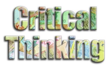 Eleştirel düşünme. Yazıt fotoğrafçılığın bir sürü Ukraynalı para fatura tasvir bir dokusu vardır.