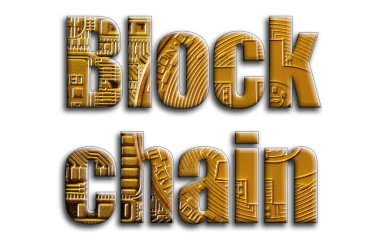 Blok zinciri. Yazıt birkaç bitcoins tasvir fotoğrafçılığın bir dokusu vardır.