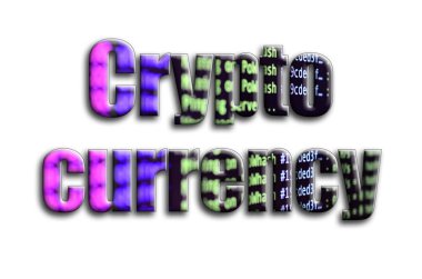 Kripto para birimi. Yazıt cryptocurrency araştırma yazılım ekran gösteriyor fotoğrafçılığın bir dokusu vardır.
