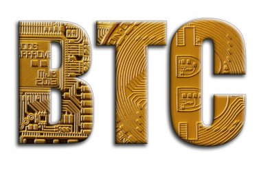 BTC. Yazıt birkaç bitcoins tasvir fotoğrafçılığın bir dokusu vardır.