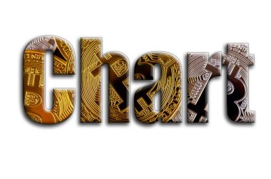 Grafik. Yazıt birkaç bitcoins tasvir fotoğrafçılığın bir dokusu vardır.