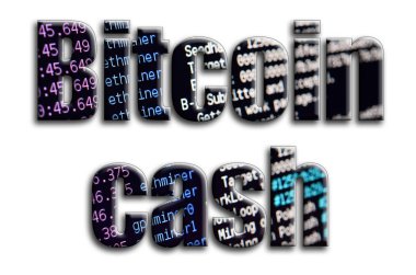 Bitcoin para. Yazıt cryptocurrency araştırma yazılım ekran gösteriyor fotoğrafçılığın bir dokusu vardır.