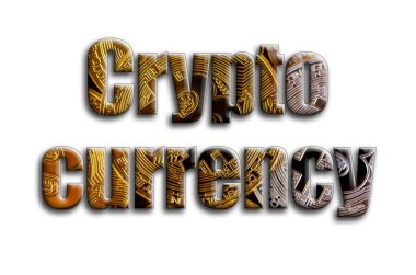 Kripto para birimi. Yazıt birkaç bitcoins tasvir fotoğrafçılığın bir dokusu vardır.