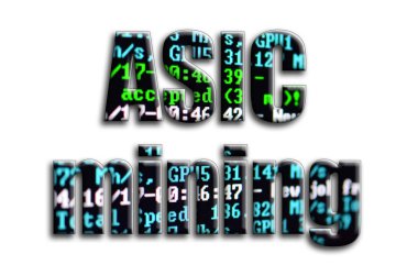 ASIC incelemesi. Yazıt cryptocurrency araştırma yazılım ekran gösteriyor fotoğrafçılığın bir dokusu vardır.