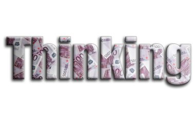 Düşünme. Yazıt fotoğrafçılığın bir sürü 500 euro para fatura tasvir bir dokusu vardır.