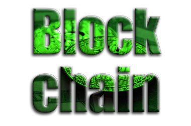 Blok zinciri. Yazıt birkaç bitcoins doları faturalarında gösterilen fotoğrafçılığın bir dokusu vardır.