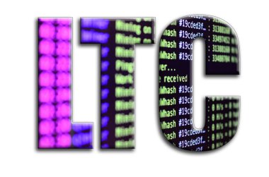 LTC. Yazıt cryptocurrency araştırma yazılım ekran gösteriyor fotoğrafçılığın bir dokusu vardır.