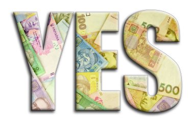 Evet. Yazıt fotoğrafçılığın bir sürü Ukraynalı para fatura tasvir bir dokusu vardır.