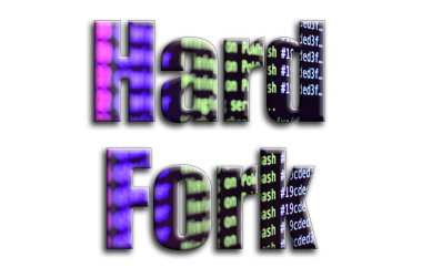 Sabit çatal. Yazıt cryptocurrency araştırma yazılım ekran gösteriyor fotoğrafçılığın bir dokusu vardır.