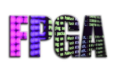 FPGA. Yazıt cryptocurrency araştırma yazılım ekran gösteriyor fotoğrafçılığın bir dokusu vardır.