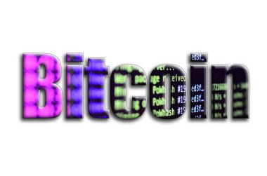 Bitcoin. Yazıt cryptocurrency araştırma yazılım ekran gösteriyor fotoğrafçılığın bir dokusu vardır.