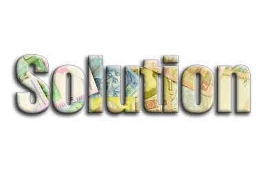 Çözüm. Yazıt fotoğrafçılığın bir sürü Ukraynalı para fatura tasvir bir dokusu vardır.