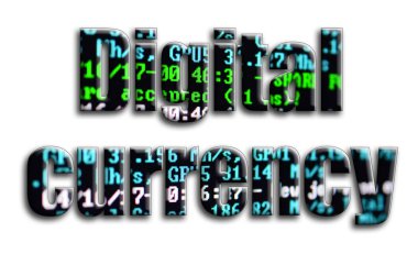 Dijital para. Yazıt cryptocurrency araştırma yazılım ekran gösteriyor fotoğrafçılığın bir dokusu vardır.