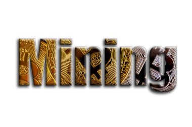 Madencilik. Yazıt birkaç bitcoins tasvir fotoğrafçılığın bir dokusu vardır.