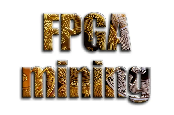FPGA incelemesi. Yazıt birkaç bitcoins tasvir fotoğrafçılığın bir dokusu vardır.