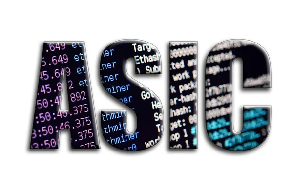 ASIC. Yazıt cryptocurrency araştırma yazılım ekran gösteriyor fotoğrafçılığın bir dokusu vardır.