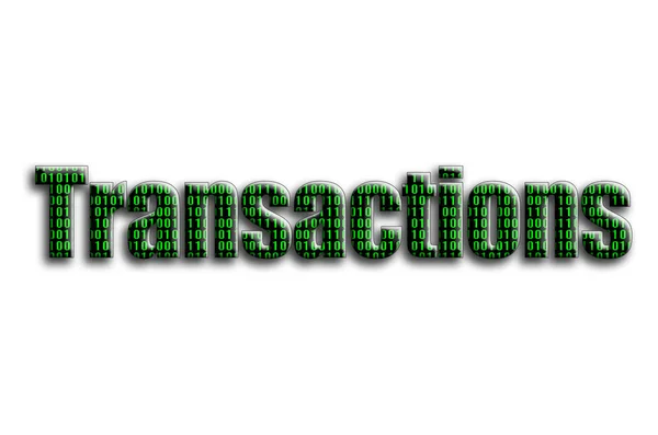 Transacciones Inscripción Tiene Una Textura Fotografía Que Representa Código Binario — Foto de Stock