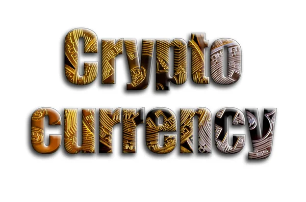 Kripto para birimi. Yazıt birkaç bitcoins tasvir fotoğrafçılığın bir dokusu vardır.