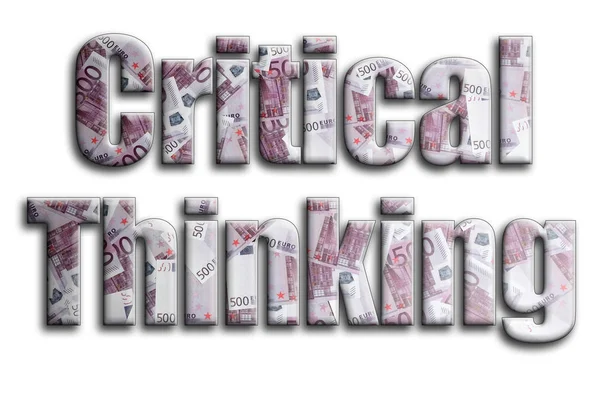 Eleştirel düşünme. Yazıt fotoğrafçılığın bir sürü 500 euro para fatura tasvir bir dokusu vardır.