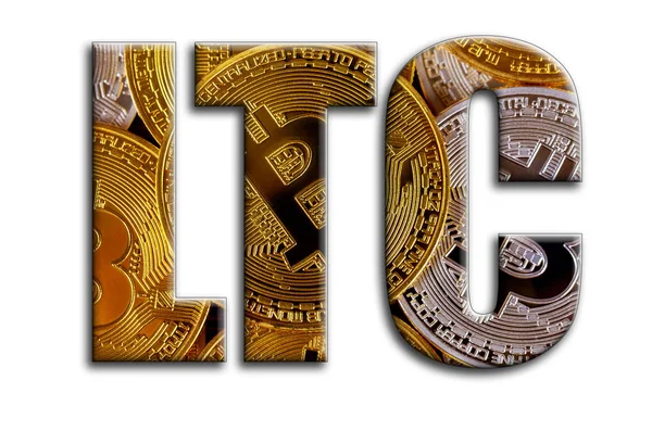 LTC. Yazıt birkaç bitcoins tasvir fotoğrafçılığın bir dokusu vardır.