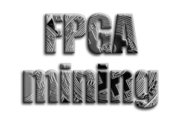 FPGA incelemesi. Yazıt birkaç gümüş bitcoins tasvir fotoğrafçılığın bir dokusu vardır.