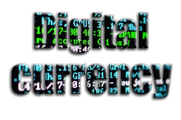 Dijital para. Yazıt cryptocurrency araştırma yazılım ekran gösteriyor fotoğrafçılığın bir dokusu vardır.