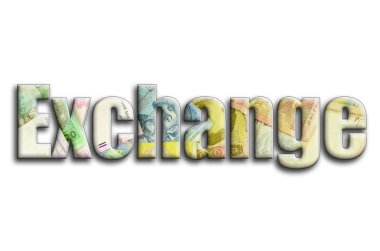 Exchange. Yazıt fotoğrafçılığın bir sürü Ukraynalı para fatura tasvir bir dokusu vardır.