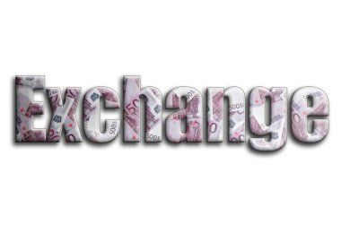 Exchange. Yazıt fotoğrafçılığın bir sürü 500 euro para fatura tasvir bir dokusu vardır.
