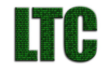 LTC. Yazıt yeşil ikili kod tasvir fotoğrafçılığın bir dokusu vardır.