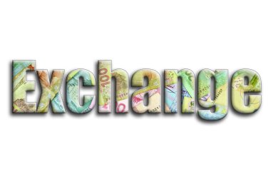 Exchange. Yazıt fotoğrafçılığın bir sürü Ukraynalı para fatura tasvir bir dokusu vardır.