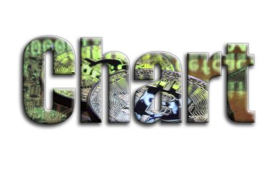 Grafik. Bir doku bir grafik hızlandırıcı ekran kartı üzerinde birkaç bitcoins tasvir fotoğrafçılığın yazıt vardır.