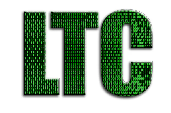 LTC. Yazıt yeşil ikili kod tasvir fotoğrafçılığın bir dokusu vardır.