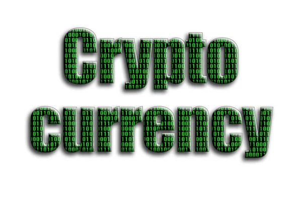 Crypto Pénznem Felirat Van Egy Textúra Fotózás Amely Ábrázolja Zöld — Stock Fotó