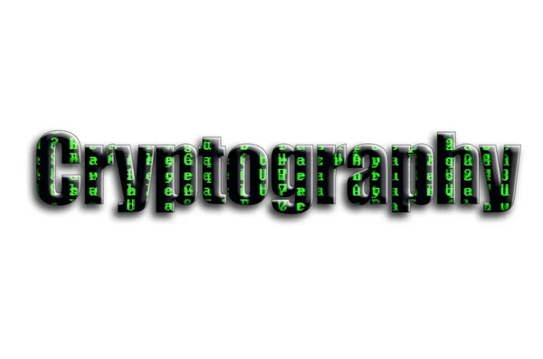 Criptografia Inscrição Tem Uma Textura Fotografia Que Retrata Símbolos Falha — Fotografia de Stock
