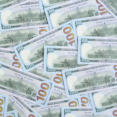 Çok sayıda bize para orta mavi bir şerit ile yeni bir tasarım. Üstten görünüm.