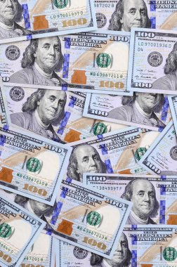 Çok sayıda bize para orta mavi bir şerit ile yeni bir tasarım. Üstten görünüm.