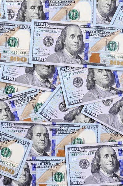 Çok sayıda bize para orta mavi bir şerit ile yeni bir tasarım. Üstten görünüm.