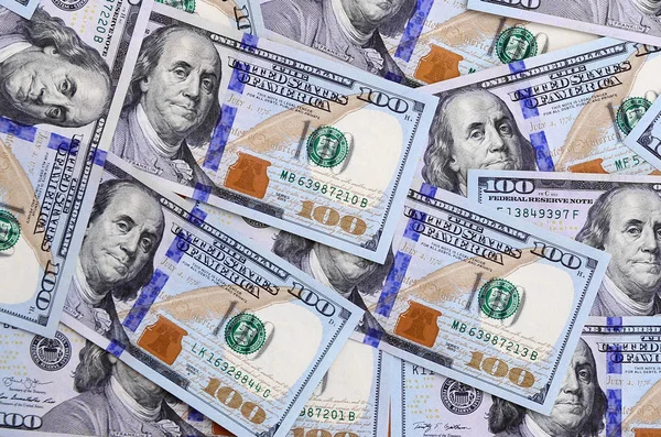 Een Groot Aantal Van Ons Dollarbiljetten Van Een Nieuw Ontwerp — Stockfoto