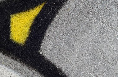 Grafiti çizimler parçası. Eski duvar boya lekeleri sokak sanatı kültür tarzı ile dekore edilmiştir. Renkli arka plan doku.