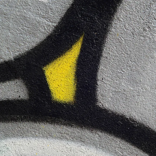 Fragmento Dibujos Grafiti Antigua Pared Decorada Con Manchas Pintura Estilo — Foto de Stock