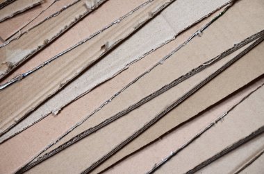 Kağıt dokular, arka plan geri dönüşüm hazır kazıklı. Eski office karton atık kağıt geri dönüşüm için bir paket. Çöp yığını